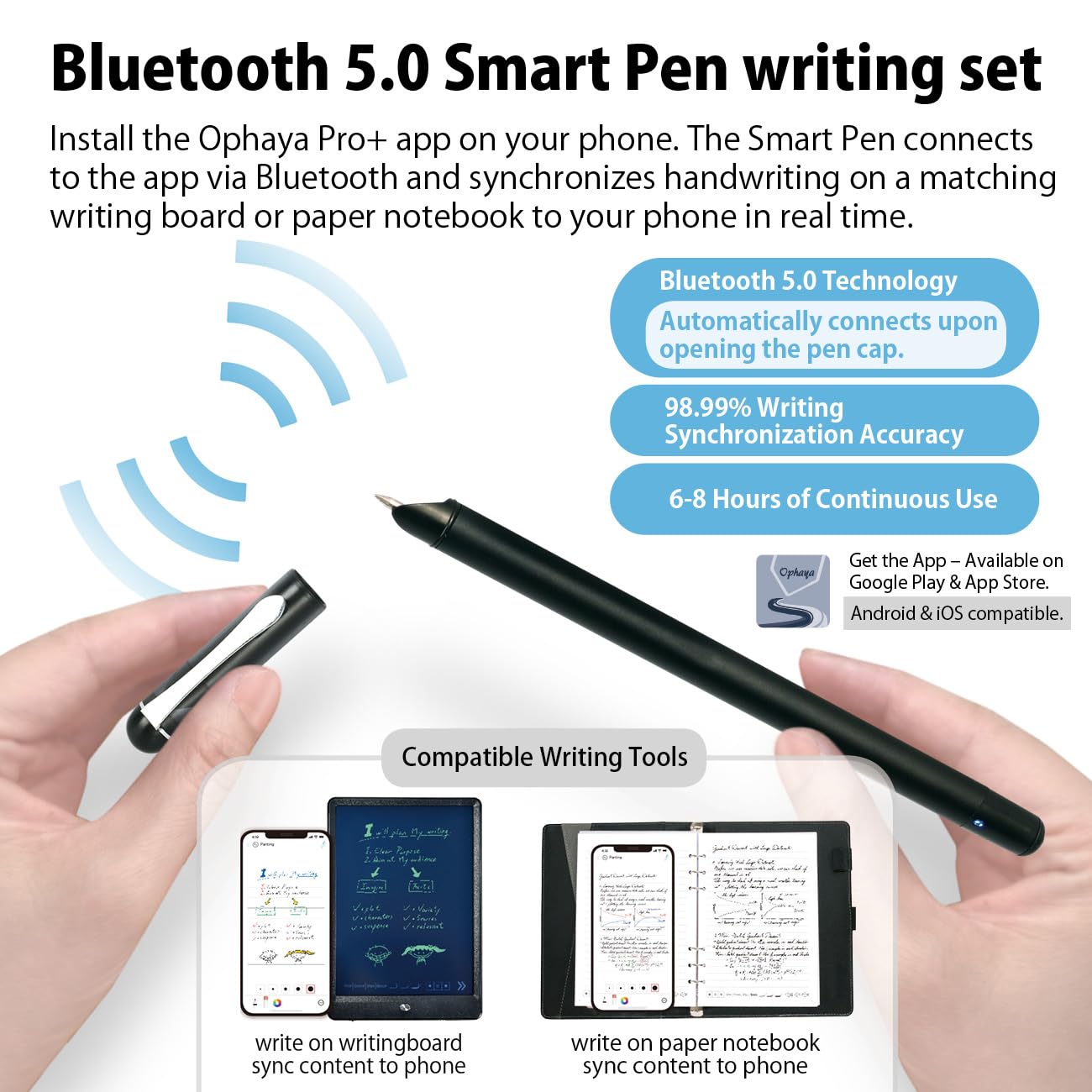 Ophayapen Smart Sync Pen for Note Taking with Notebook and Writing